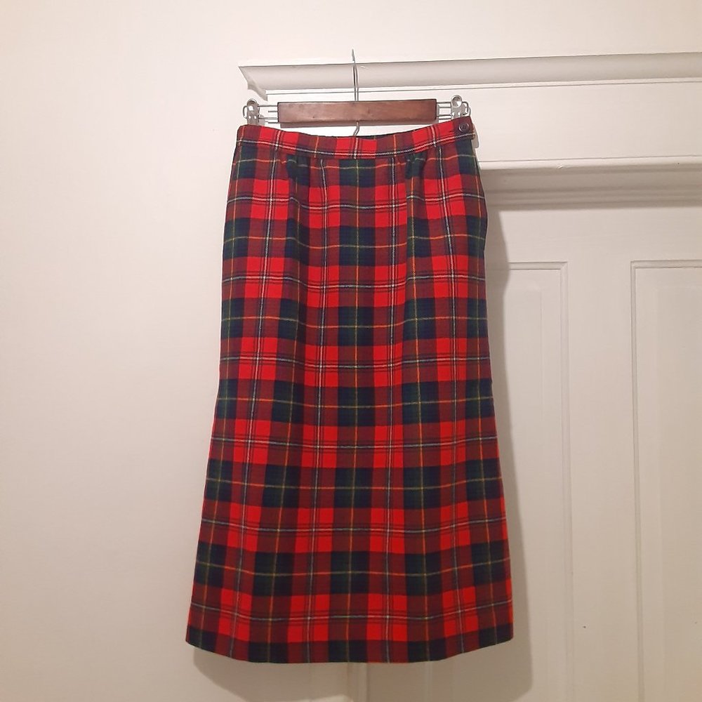 Pendleton 100% Wool Plaid Skirt Boyd Tartan